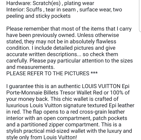 Louis Vuitton Red Epi Porte Monnaie Tresor Wallet - Picture 15 of 16